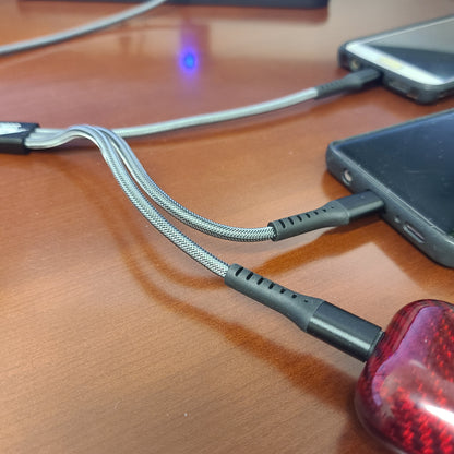 USB 3-way Charging & Data Cable (High Speed)-Tuff Industries