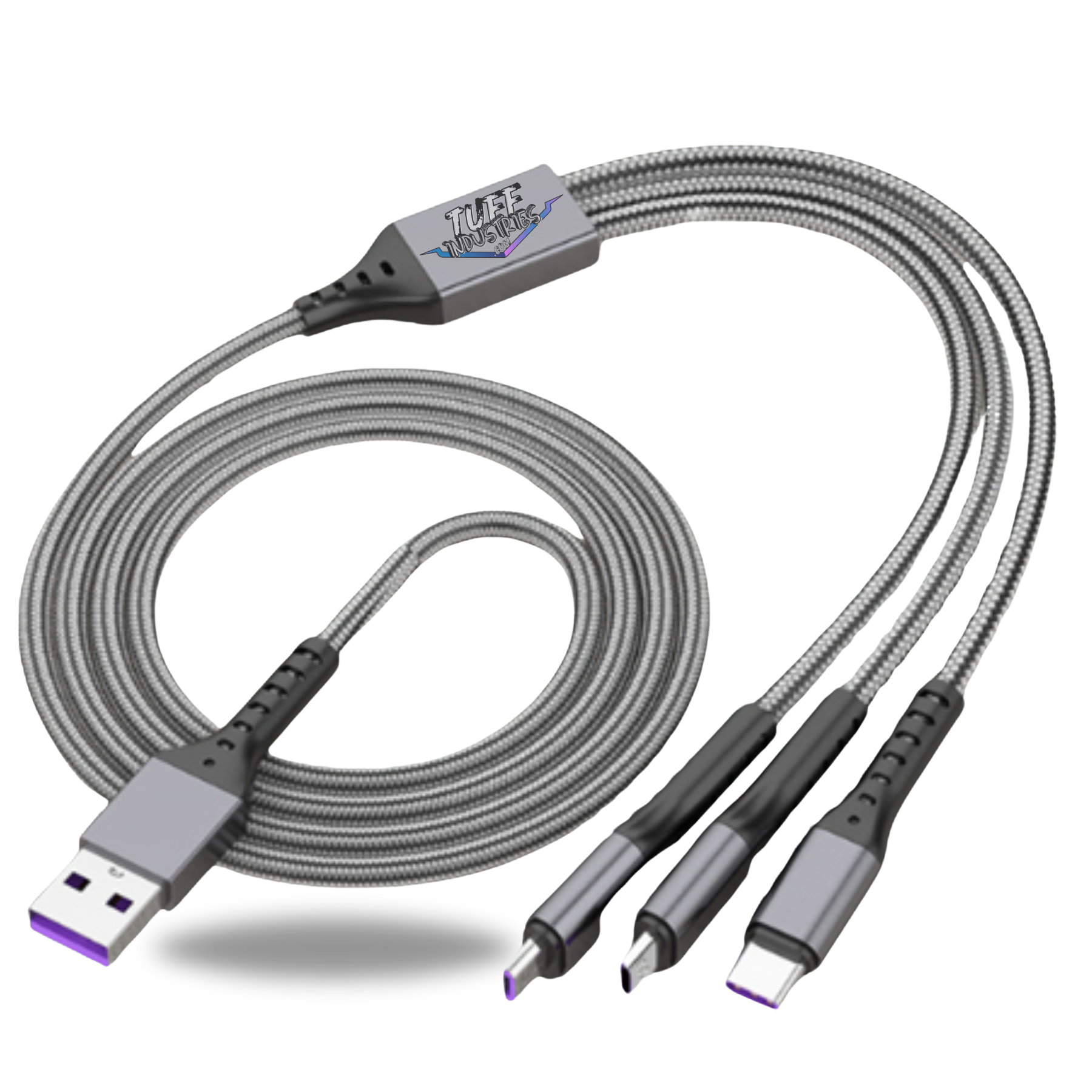 Tuff Tech Usb USB 3-way charging data cable-USB 3-way Charging & Data Cable (High ...